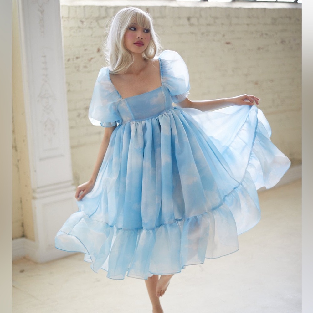 Head in the Clouds French Puff Dress